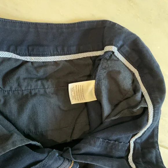 J.Crew size 8 Chino Cotton Twill Shorts Women Navy Blue Casual Pockets Zip Fly - Picture 5 of 5